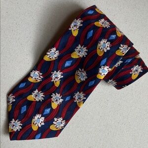 Tino Cosina Dynamic Office Core Luxury Silk Tie in Red, Blue, & Yellow